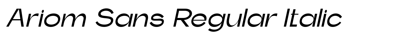 Ariom Sans Regular Italic image